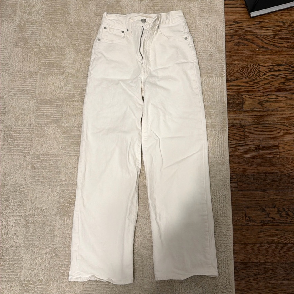 MADEWELL THE PERFECT VINTAGE STRAIGHT LEG CROP JEAN IN WHITE
